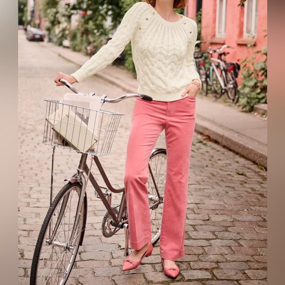 Talbots Stretch Corduroy High Rise Flare Leg Pants Size 10 - Picture 11 of 11